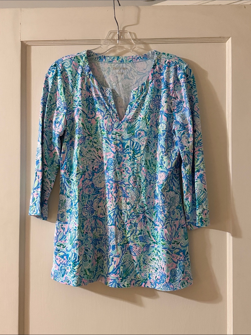 Lilly Pulitzer UPF 50 Karina ChillyLilly Tunic Top Size Small